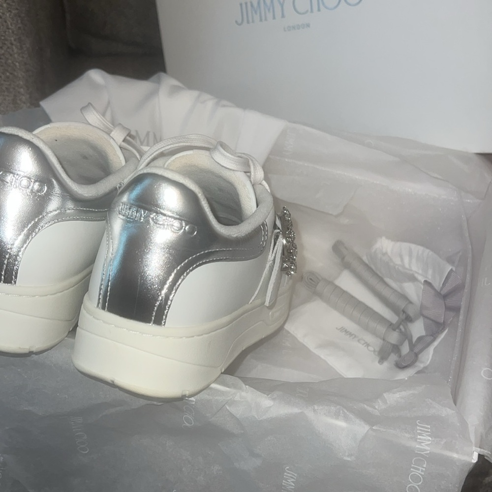 Authentic Jimmy Choo OSAKA lace up sneakers size 36 - Picture 7 of 11